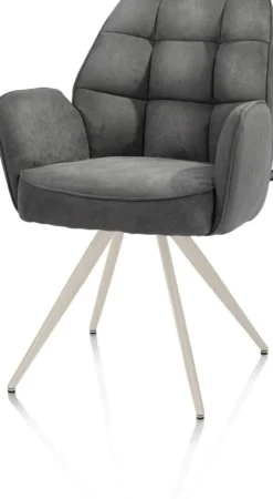 Bell, armstoel - creme frame - pocket - stof Calabria - Antraciet