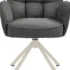 Bell, armstoel - creme frame recht - draaibaar - pocket - stof Calabria - Antraciet