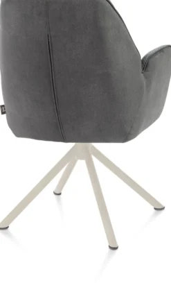 Bell, armstoel - creme frame recht - draaibaar - pocket - combi Calabria/Vada - Antraciet