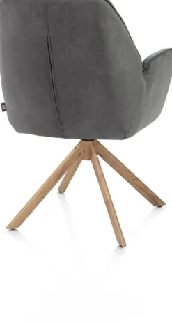 Bell, armstoel - eikenprint frame - draaibaar - relax - pocket - combi Calabria/Vada - Antraciet