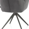 Bell, armstoel - grafiet frame - draaibaar - pocket - stof calabria - Antraciet