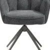 Bell, armstoel - grafiet frame - draaibaar - pocket - combi Calabria/Vada - Antraciet