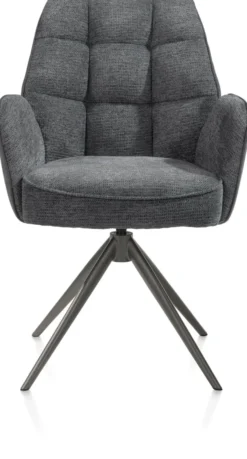 Bell, armstoel - grafiet frame - draaibaar - pocket - combi Calabria/Vada - Antraciet