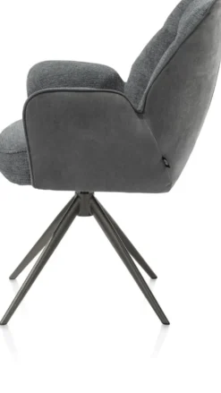 Bell, armstoel - grafiet frame - draaibaar - relax - pocket - combi Calabria/Vada - Antraciet