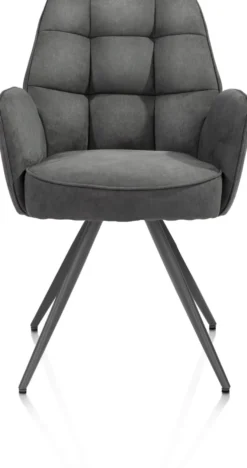 Bell, armstoel - grafiet frame - pocket - stof Calabria - Antraciet