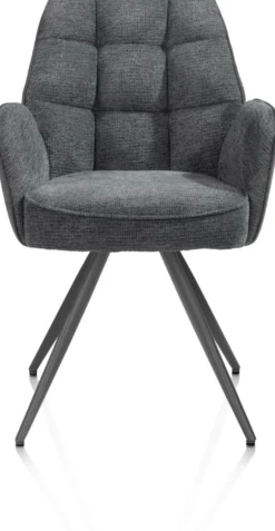 Bell, armstoel - grafiet frame - pocket - combi Calabria/Vada - Antraciet