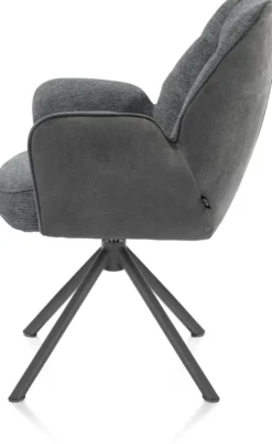 Bell, armstoel - grafiet frame recht - draaibaar - pocket - combi Calabria/Vada - Antraciet