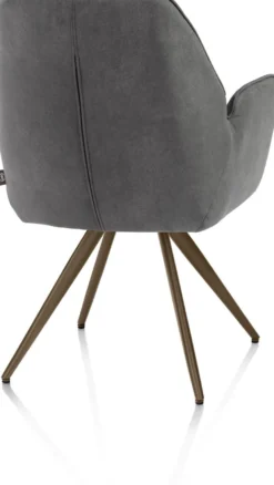 Bell, armstoel - steelbrown frame - pocket - stof Calabria - Antraciet