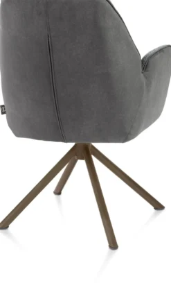 Bell, armstoel - steelbrown frame recht - draaibaar - pocket - combi Calabria/Vada - Antraciet