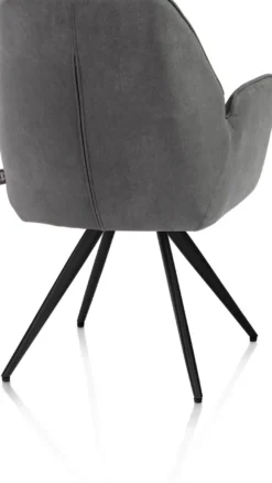 Bell, armstoel - zwart frame - pocket - stof Calabria - Antraciet