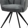 Bell, armstoel - zwart frame - pocket - combi Calabria/Vada - Antraciet