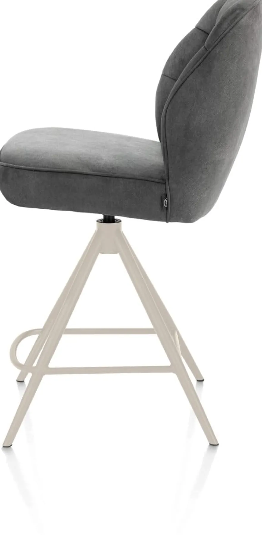Bell, barstoel - creme frame - draaibaar - pocket - stof calabria - Antraciet