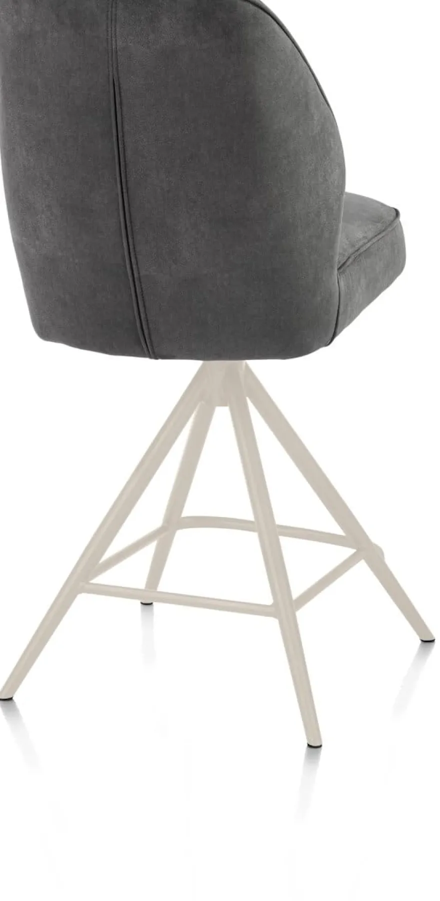Bell, barstoel - creme frame - draaibaar - pocket - stof calabria - Antraciet