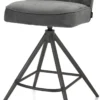 Bell, barstoel - grafiet frame - draaibaar - pocket - stof calabria - Antraciet