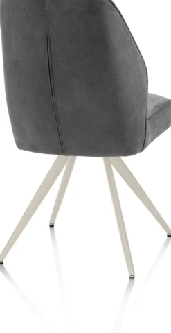 Bell, eetkamerstoel - creme frame - pocket - stof Calabria - Antraciet