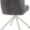 Bell, eetkamerstoel - creme frame recht - draaibaar - pocket - stof Calabria - Antraciet