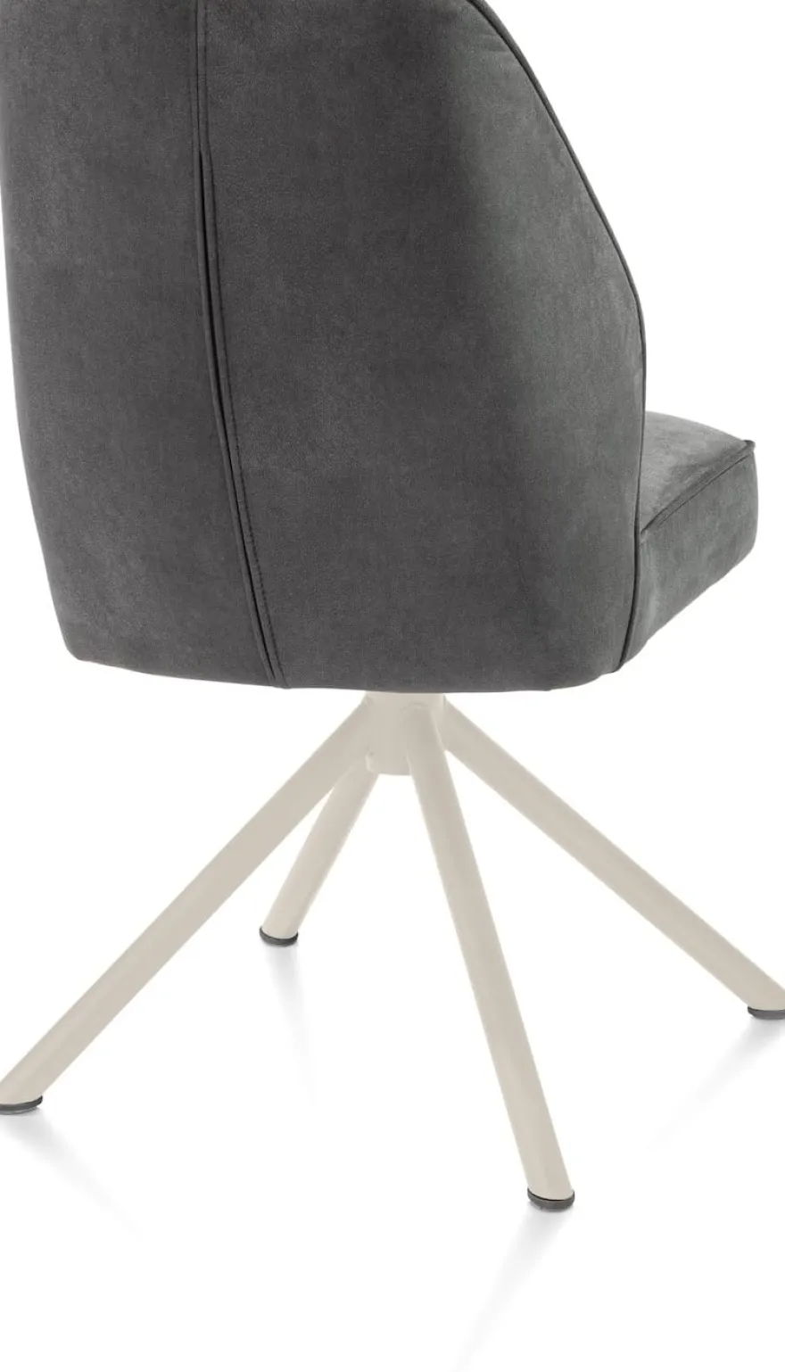 Bell, eetkamerstoel - creme frame recht - draaibaar - pocket - stof Calabria - Antraciet