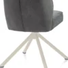 Bell, eetkamerstoel - creme frame recht - draaibaar - pocket - combi Calabria/Vada - Antraciet