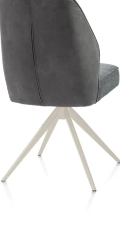 Bell, eetkamerstoel - creme frame - draaibaar - relax - pocket - combi Calabria/Vada - Antraciet