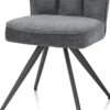 Bell, eetkamerstoel - grafiet frame - pocket - combi Calabria/Vada - Antraciet