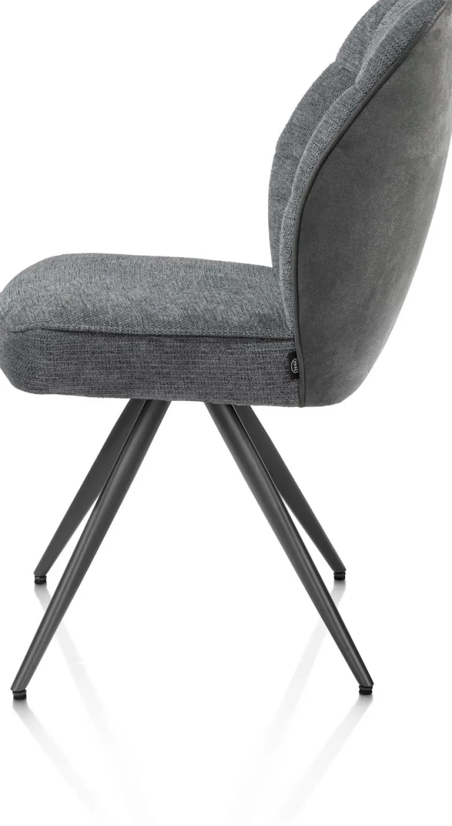 Bell, eetkamerstoel - grafiet frame - pocket - combi Calabria/Vada - Antraciet