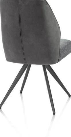 Bell, eetkamerstoel - grafiet frame - pocket - combi Calabria/Vada - Antraciet