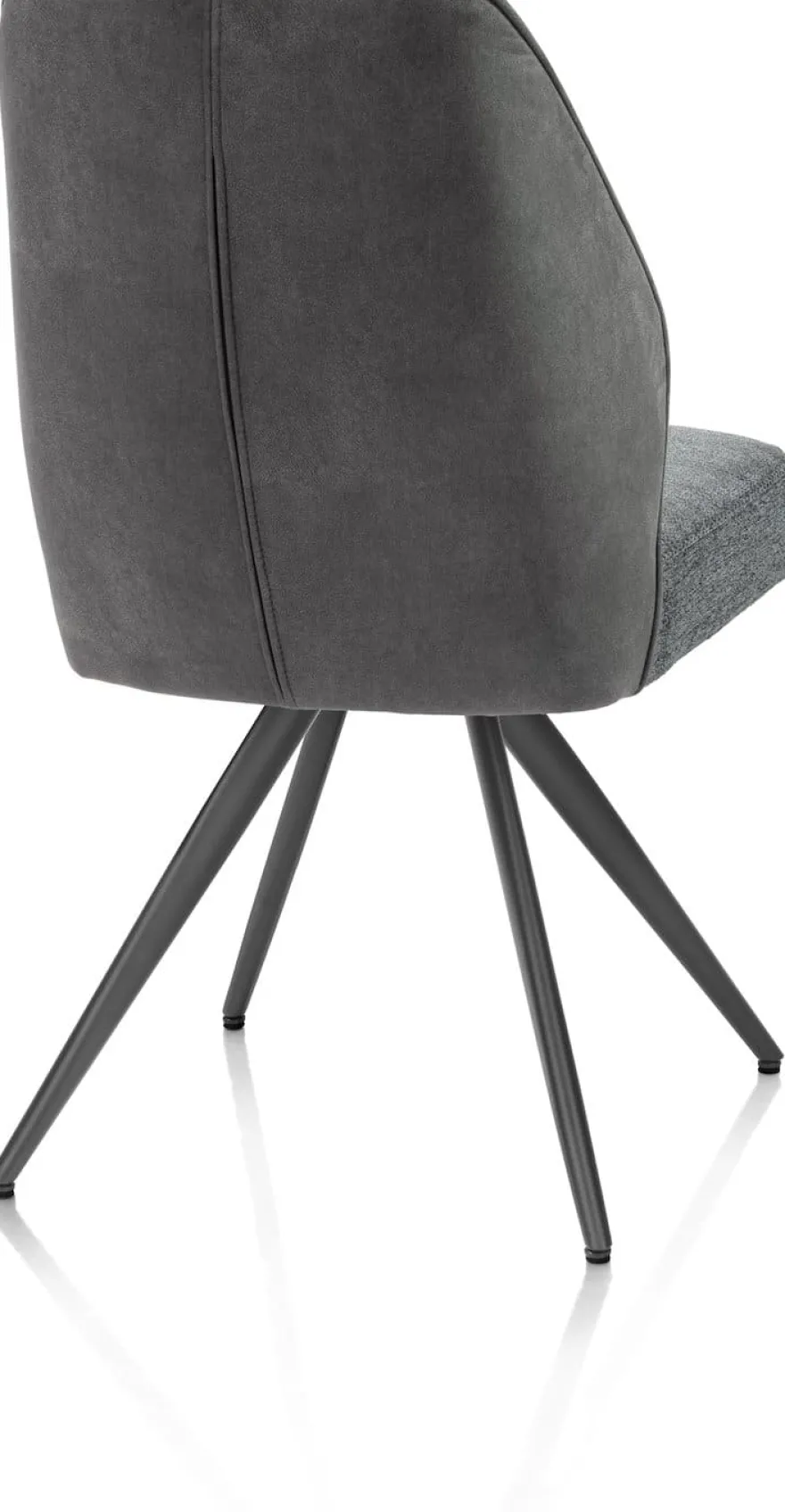 Bell, eetkamerstoel - grafiet frame - pocket - combi Calabria/Vada - Antraciet