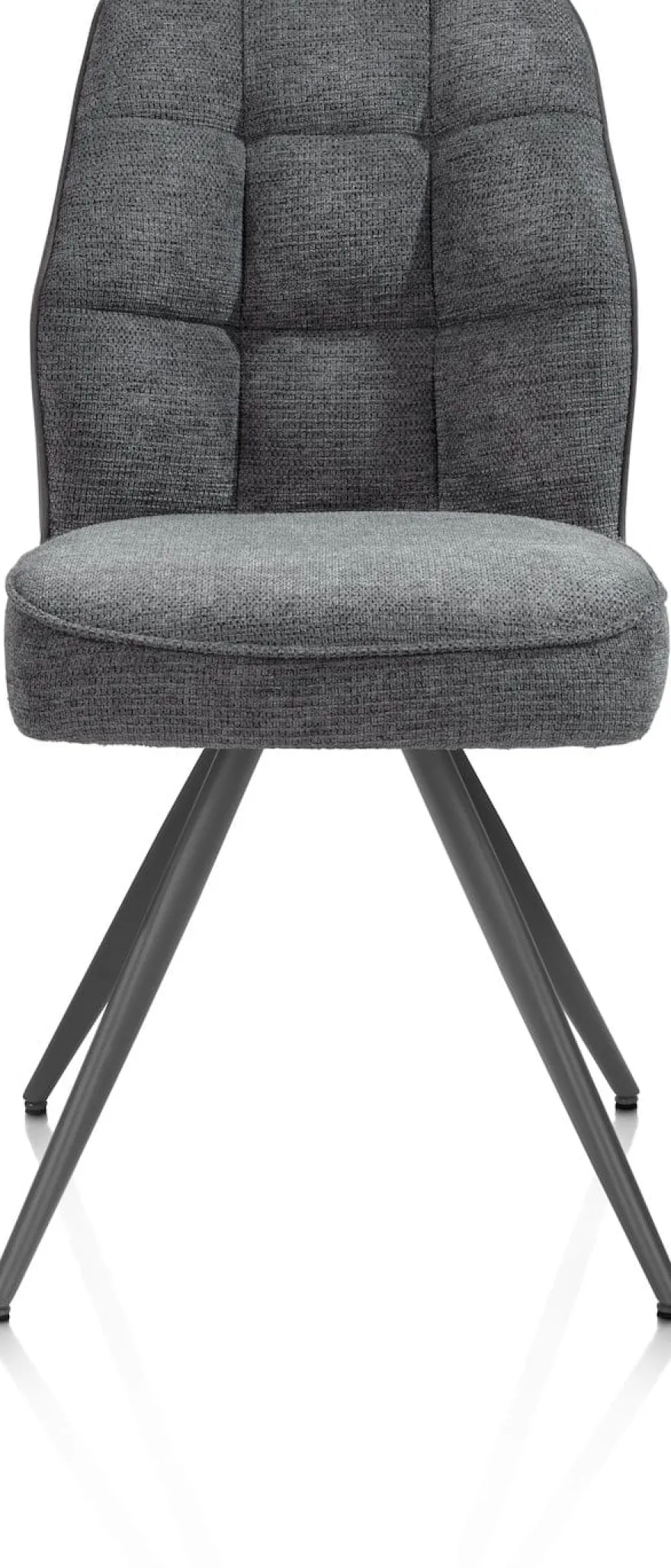 Bell, eetkamerstoel - grafiet frame - pocket - combi Calabria/Vada - Antraciet