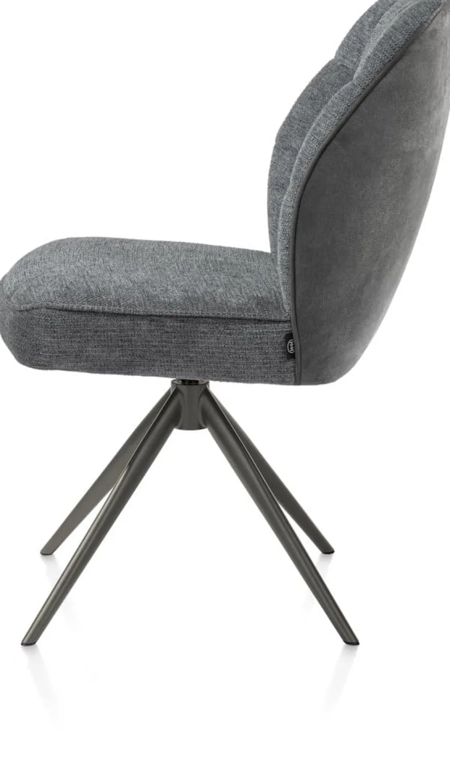 Bell, eetkamerstoel - grafiet frame - draaibaar - pocket - combi Calabria/Vada - Antraciet