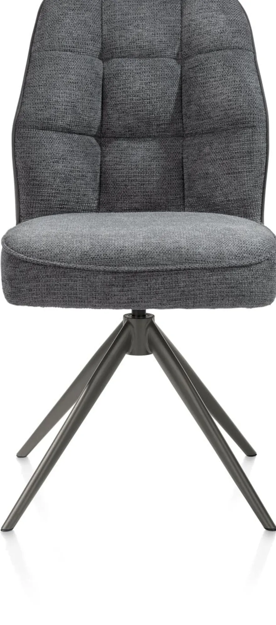 Bell, eetkamerstoel - grafiet frame - draaibaar - pocket - combi Calabria/Vada - Antraciet