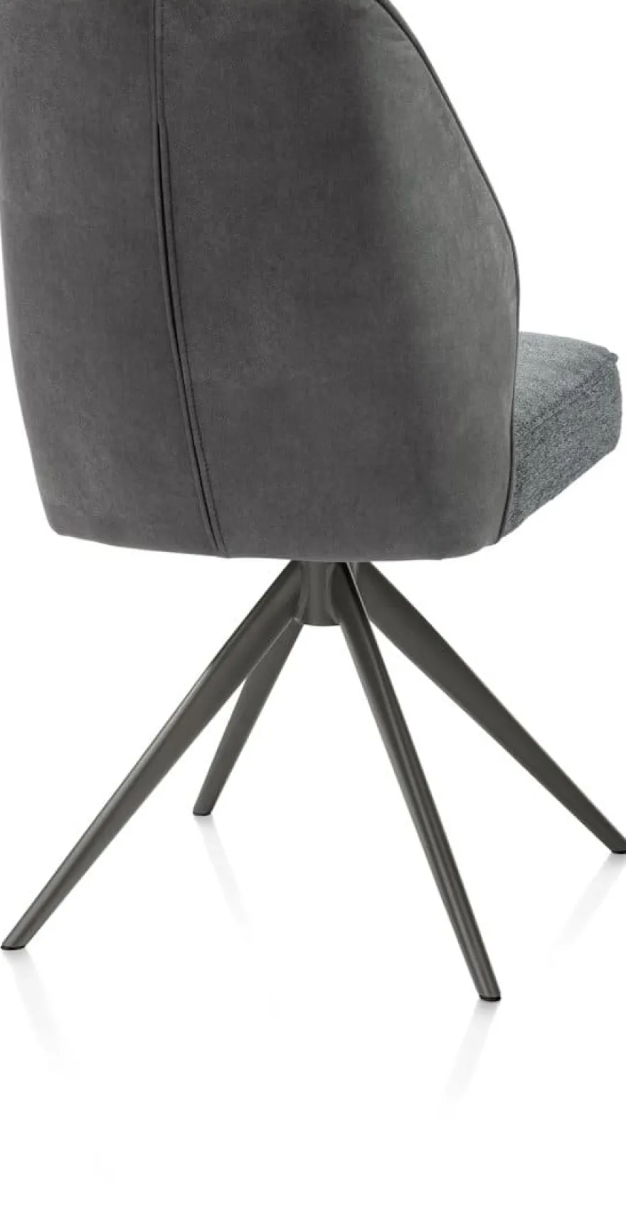 Bell, eetkamerstoel - grafiet frame - draaibaar - pocket - combi Calabria/Vada - Antraciet