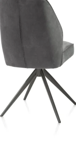 Bell, eetkamerstoel - grafiet frame - draaibaar - pocket - stof calabria - Antraciet