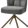 Bell, eetkamerstoel - steelbrown frame recht - draaibaar - pocket - stof Calabria - Antraciet