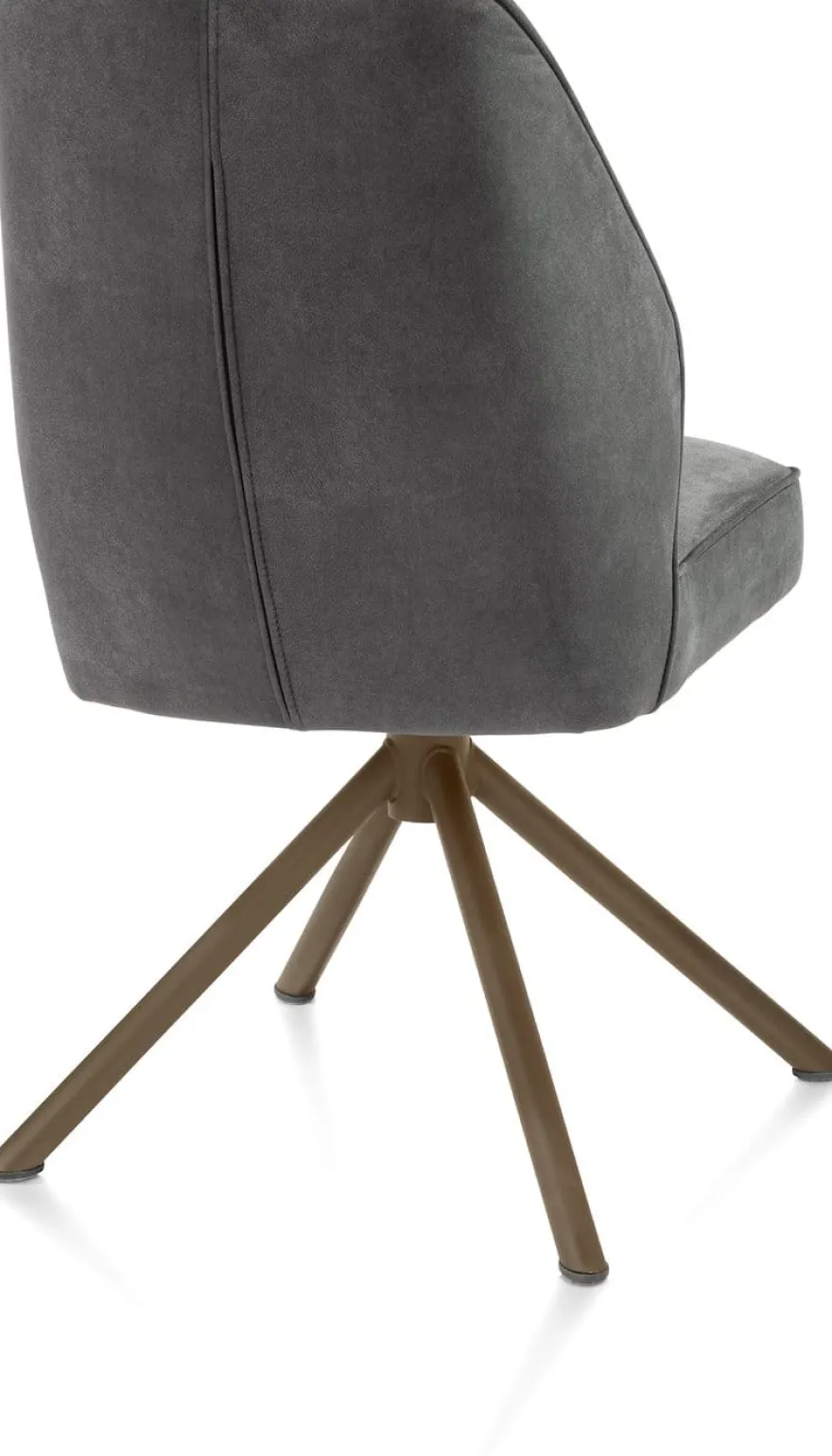 Bell, eetkamerstoel - steelbrown frame recht - draaibaar - pocket - stof Calabria - Antraciet