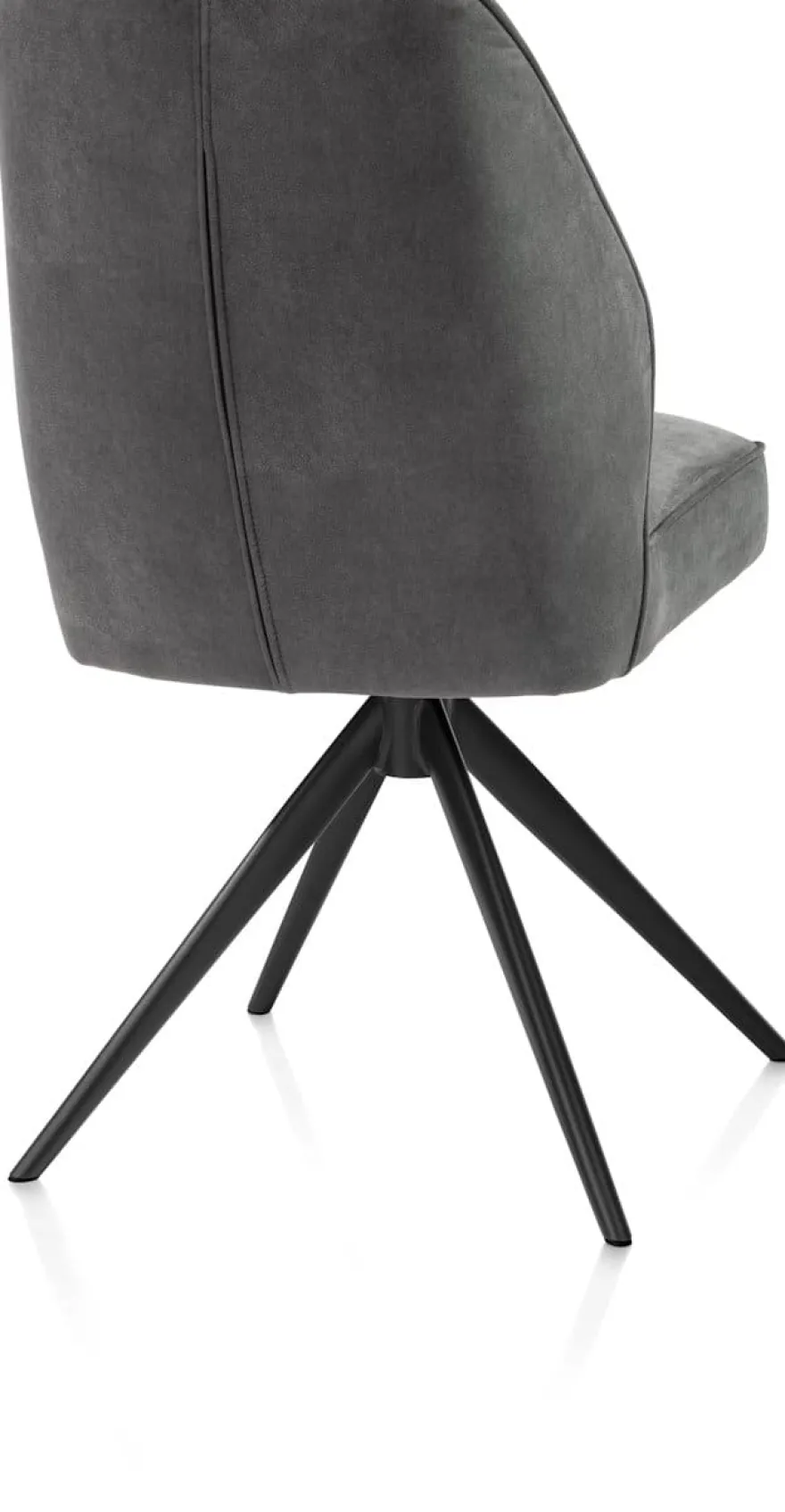 Bell, eetkamerstoel - steelbrown frame - draaibaar - relax - pocket - stof Calabria - Antraciet