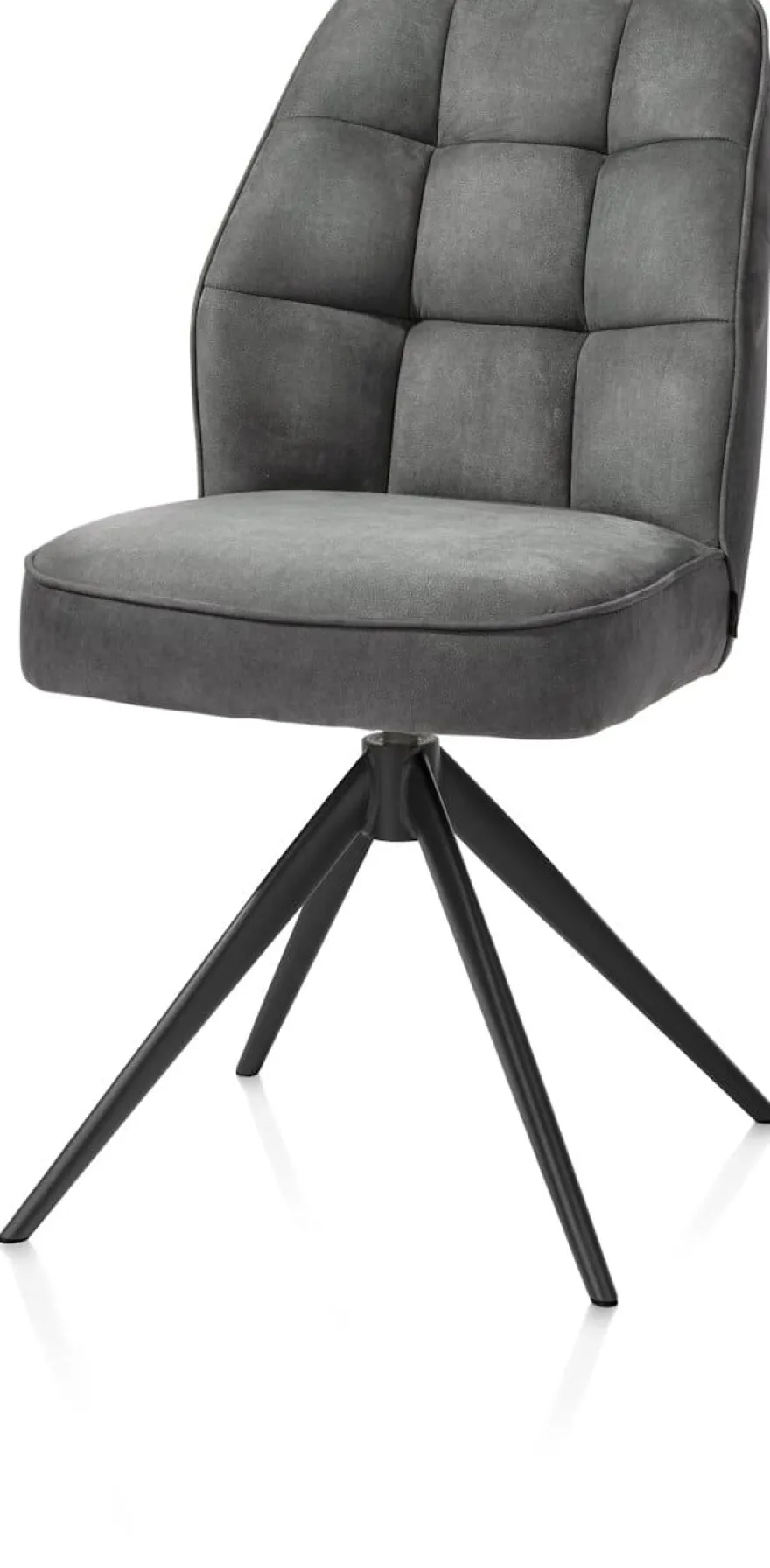 Bell, eetkamerstoel - steelbrown frame - draaibaar - relax - pocket - stof Calabria - Antraciet