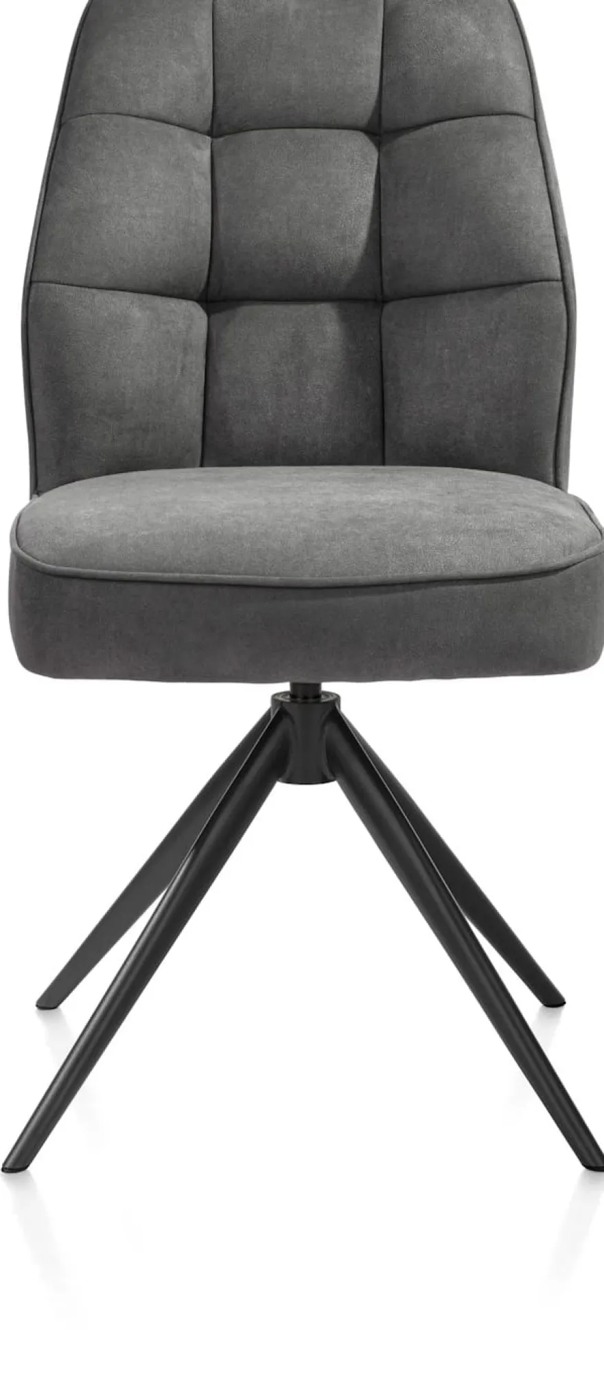 Bell, eetkamerstoel - steelbrown frame - draaibaar - relax - pocket - stof Calabria - Antraciet