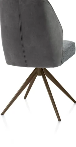 Bell, eetkamerstoel - steelbrown frame - draaibaar - relax - pocket - combi Calabria/Vada - Antraciet