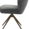Bell, eetkamerstoel - steelbrown frame - draaibaar - pocket - stof calabria - Antraciet