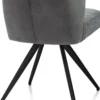 Bell, eetkamerstoel - zwart frame - pocket - combi Calabria/Vada - Antraciet