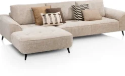 Belluno, hoekbank links - stof Derby - Beige