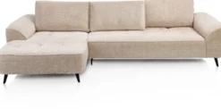 Belluno, hoekbank links - stof Derby - Beige