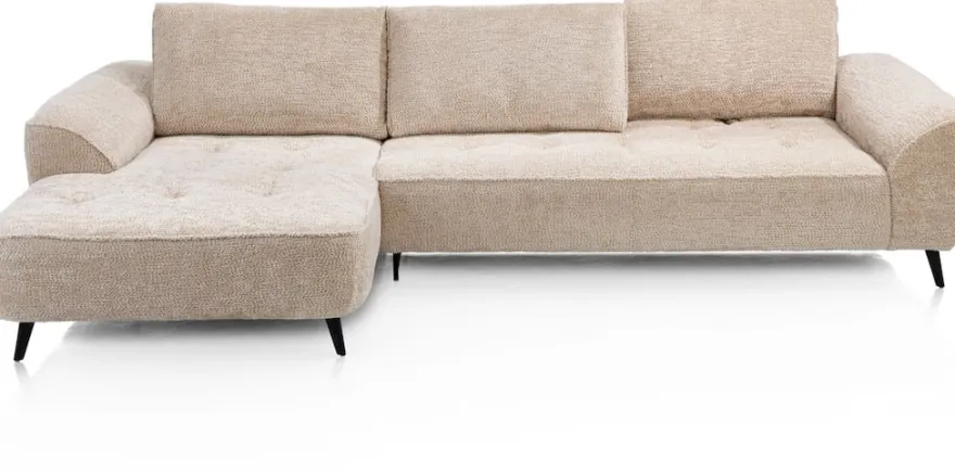 Belluno, hoekbank links - stof Derby - Beige