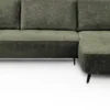 Belluno, 3-zits arm links + longchair rechts + flex - Groen
