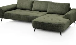 Belluno, 3-zits arm links + longchair rechts + flex - Groen