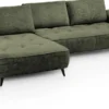 Belluno, 3-zits arm rechts + longchair links + flex - Groen