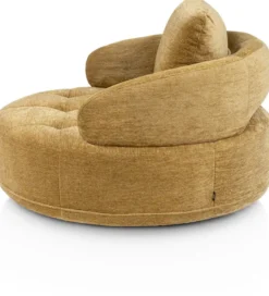 Borgia, draaifauteuil - rond 130 cm - Champagne