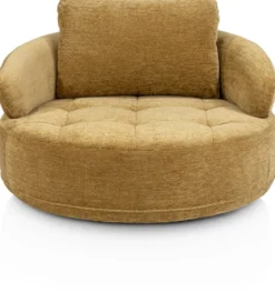 Borgia, draaifauteuil - rond 130 cm - Champagne