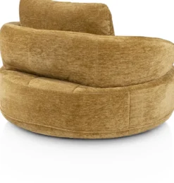 Borgia, draaifauteuil - rond 130 cm - Champagne