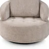 Borgia, draaifauteuil small - rond 100 cm - Champagne